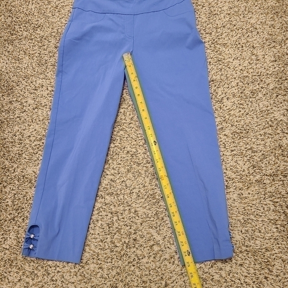Hearts of Palm Women's Lilac You A lot Petite Blue Pants Elastic Waist Size 10 - Picture 10 of 11